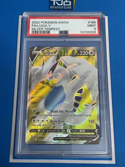 2022 Pokemon Silver Tempest Lugia V Full Art #185 PSA 9 MINT - Image 1
