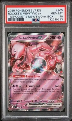ROCKET'S MEWTWO EX #205 PSA 10 • 2025 Black Star Promo Pokemon GEM MINT SVP EN - Image 1