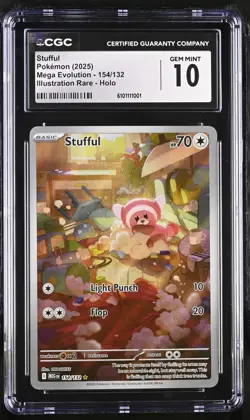 Pokemon Stufful 154/132 Illustration Rare Mega Evolution - CGC 10 - Image 1