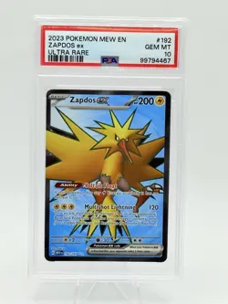 PSA 10 Pokemon TCG Zapdos ex Scarlet & Violet 151 - 192/165 Holo Ultra Rare - Image 1