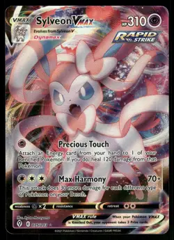 Sylveon VMAX 075/203 Holo VMAX Rare Evolving Skies Pokemon Holo Lightly Played - Image 1