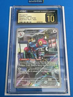 2023 Pokemon Paradox Rift Porygon-Z 214/182 Illustration Rare CGC Pristine 10 - Image 1