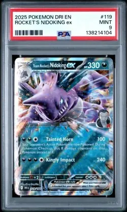 TEAM ROCKET'S NIDOKING EX #119 PSA 9 2025 POKEMON DRI EN-DESTINED RIVALS - Image 1