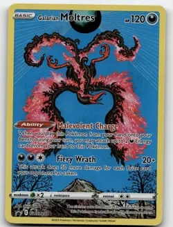 GALARIAN MOLTRES SWSH284 HOLO PROMO SWORD & SHIELD PROMO POKEMON NEAR MINT - Image 2