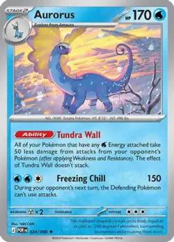 AURORUS 024/088 HOLO RARE PERFECT ORDER POKEMON NEAR MINT - Image 1