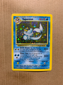 Vaporeon 12/64 Jungle Set - Holo Pokemon Card - LP - Image 1