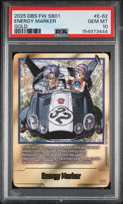 Manga Energy Marker Gold E-62 Dragon Ball Fusion World Card Game SB01 Booster - Image 1