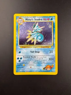 Misty's Seadra PRERELEASE Gym Heroes - Holo Rare 9/132 WOTC Card NM Pokemon TCG - Image 1