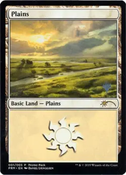 Plains 001 NM Silver Stamped Promo MTG Magic the Gathering Land English Card - Image 1