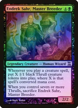Endrek Sahr, Master Breeder FOIL Time Spiral PLD Black Rare MTG CARD ABUGames - Image 1