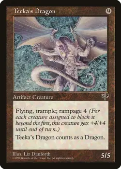 Teeka's Dragon Mirage HEAVILY PLD Artifact Rare MAGIC GATHERING CARD ABUGames - Image 1
