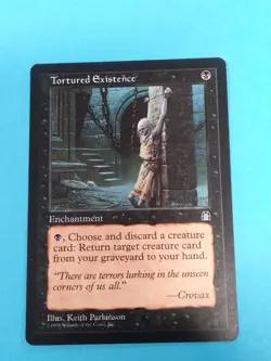 Magic the Gathering - TORTURED EXISTENCE Stronghold Black Common Enchantment NM - Image 1
