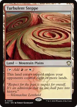 MTG Secrets of Strixhaven Commander - Turbulent Steppe - Image 1