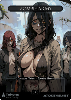 Zombie Army Token 0/0 – Black Zombie Army For MTG - Image 1