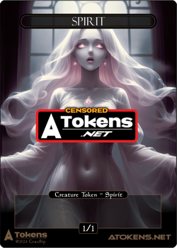 Spirit Token 1/1 – Colorless Spirit For MTG *Censored - Image 1