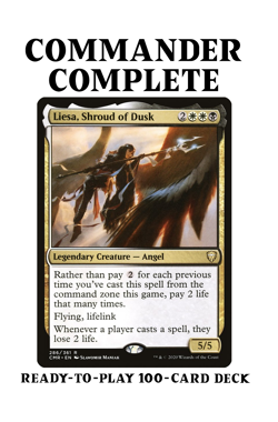 Liesa, Shroud of Dusk LIFE DRAIN LIFEGAIN Tax Magic MTG Custom Commander Deck - Image 1