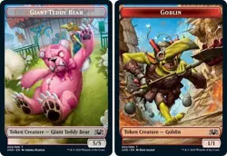 MTG Unsanctioned - Giant Teddy Bear 4/4 & Goblin 1/1 [Token] - Image 1