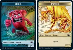 MTG Unsanctioned - Beeble 1/1 & Dragon 4/4 [Token] - Image 1