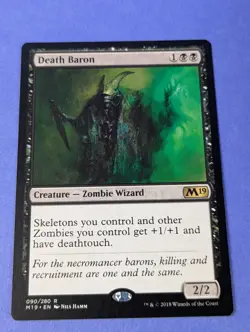 MTG Magic: Core Set 2019: Death Baron #090/280 Rare - LP - Image 1