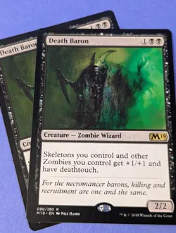 MTG Magic: Core Set 2019: Death Baron #090/280 Rare - LP - Image 3