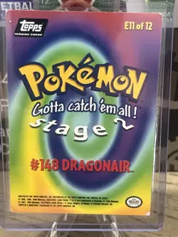 Pokemon #148 Dragonair Topps Trading Cards Stage 2 #E11 Of 12 1995 Nintendo Card - Image 2