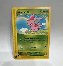 Pokemon Nidoran M 096/147 Aquapolis Common Regular Basic 50 HP English TCG - Image 1
