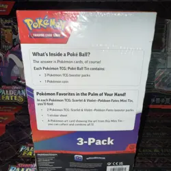 Pokemon TCG: Paldean Fates Mini Tins With Pokeball Sam’s Club -Sealed Art Varies - Image 3