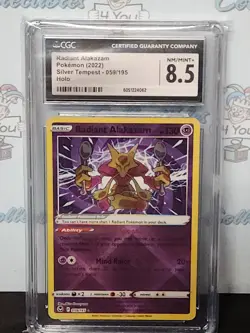 Pokemon 2022 Silver Tempest Radiant Alakazam Graded Cgc Nm 8.5 Holo 059/195 Card - Image 1