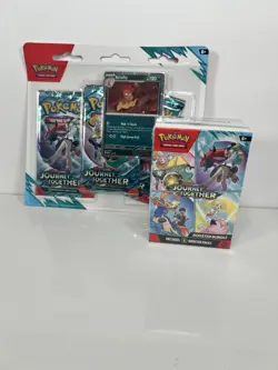 Pokemon Journey Together Booster Bundle + 3 Pack Blister Scrafty Sealed - Image 1
