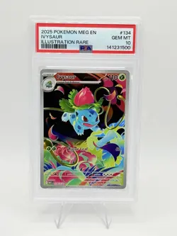 Mega Evolution Ivysaur 134/132 Holo Illust. Rare Pokemon TCG GEM MINT PSA 10 - Image 1