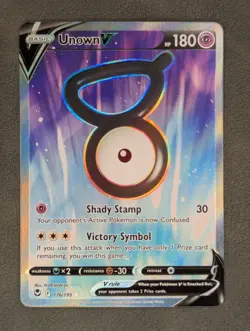 Unown V (Full Art) 176/195 Pokemon TCG Ultra Rare SWSH12: Silver Tempest NM - Image 1