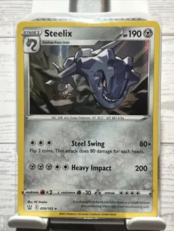 Pokemon TCG Steelix SWSH Battle Styles 099/163 Holo Rare Card - Image 1
