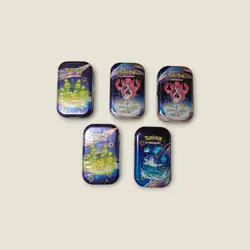 Pokemon TCG: Scarlet & Violet – Paldean Fates Mini Tin Set of 5 – Factory Sealed - Image 2