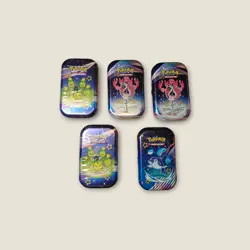 Pokemon TCG: Scarlet & Violet – Paldean Fates Mini Tin Set of 5 – Factory Sealed - Image 4
