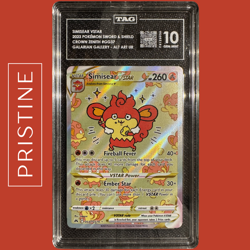 TAG 10 Simisear VSTAR GG37 Crown Zenith Pokemon - Image 1