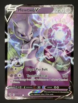 Mewtwo V 030/078 Holo V Rare Pokemon GO Pokemon Near Mint - Image 1