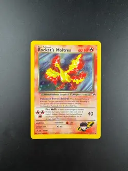 🔥Rocket's Moltres Gym Heroes 12/132 Pokemon TCG Holo Rare WoTC LP+ - Image 1