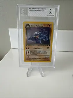 2000 Pokemon Team Rocket 1st Edition Dark Machamp Holo #10 10/82 BGS 8 - Image 2