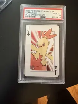 Combusken Pokemon 2006 10th Anniversary Jack of Clubs English PSA 10 - Image 1