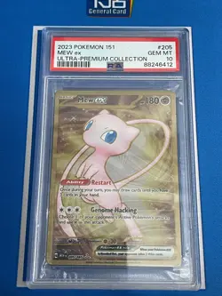 2023 Pokemon 151 Mew ex #205 Ultra-Premium Collection Gold Metal PSA 10 - Image 1