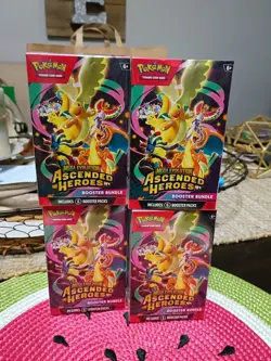 Pokemon TCG: Mega Evolution Ascended Heroes Booster Bundle - Lot of 4 IN HAND!! - Image 1