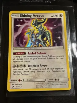 Pokemon TCG Shining Arceus Holo Ultra Rare Card 57/73 Shining Legends - Image 1