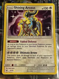 Pokemon TCG Shining Arceus Holo Ultra Rare Card 57/73 Shining Legends - Image 2