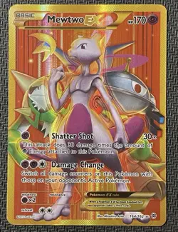 Pokemon Mewtwo EX TCG Full Art Holo Rare Card Breakthrough-Secret 164/162 MP-LP - Image 1