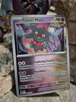pokemon Cards Flutter Mane Ancient Basic Holo 1pcs+1pcs Sleeve 2024 #096/191 - Image 1