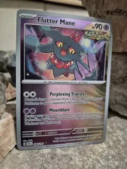 pokemon Cards Flutter Mane Ancient Basic Holo 1pcs+1pcs Sleeve 2024 #096/191 - Image 2