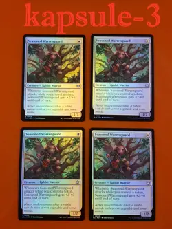 4x Seasoned Warrenguard | FOIL | Bloomburrow | MTG Magic Cards - Image 1