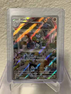 Pokemon TCG Machoke Scarlet Violet 151 Illustration Rare Card 177/165 NM - Image 1