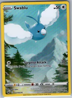 Swablu GG27/GG70 Crown Zenith: Galarian Gallery - Pokemon Card - NM - Image 1