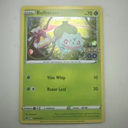 Bulbasaur SWSH231 Pokemon Go Black Star Promo Card LP SWIRL - Image 1